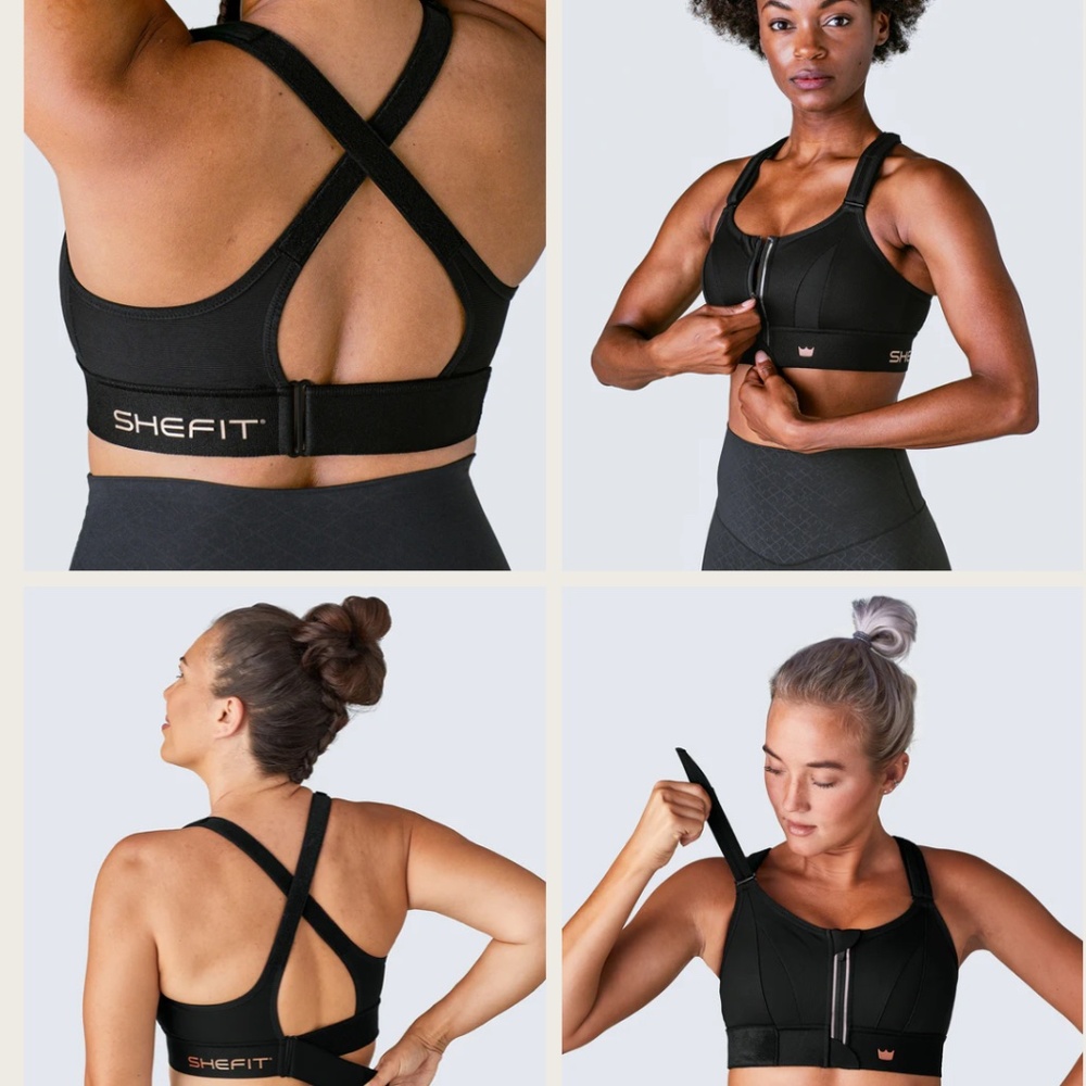 NEW Without Tags - SHEFIT Ultimate Sports Bra High Impact Black Luxe
